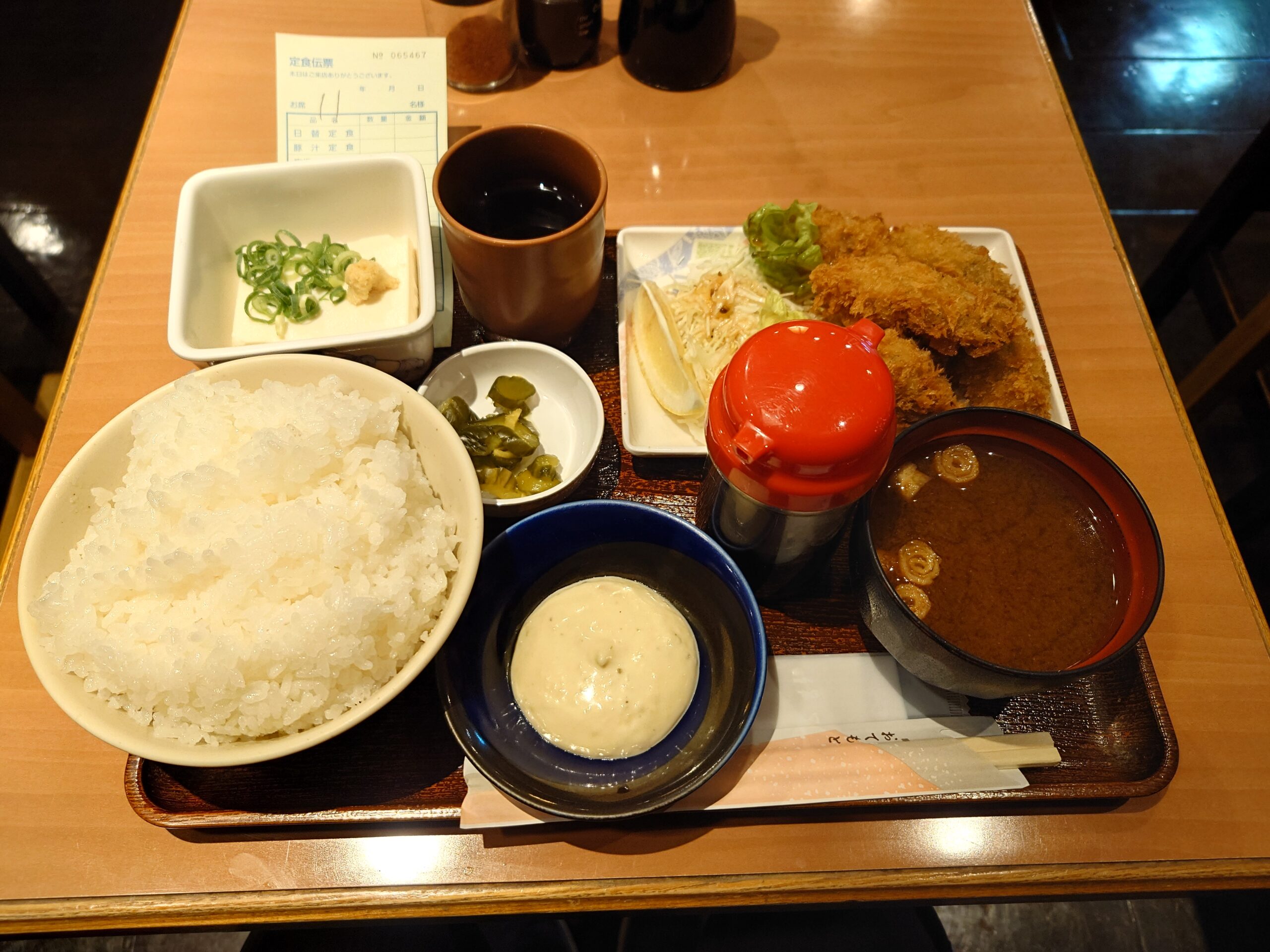 カキフライ定食