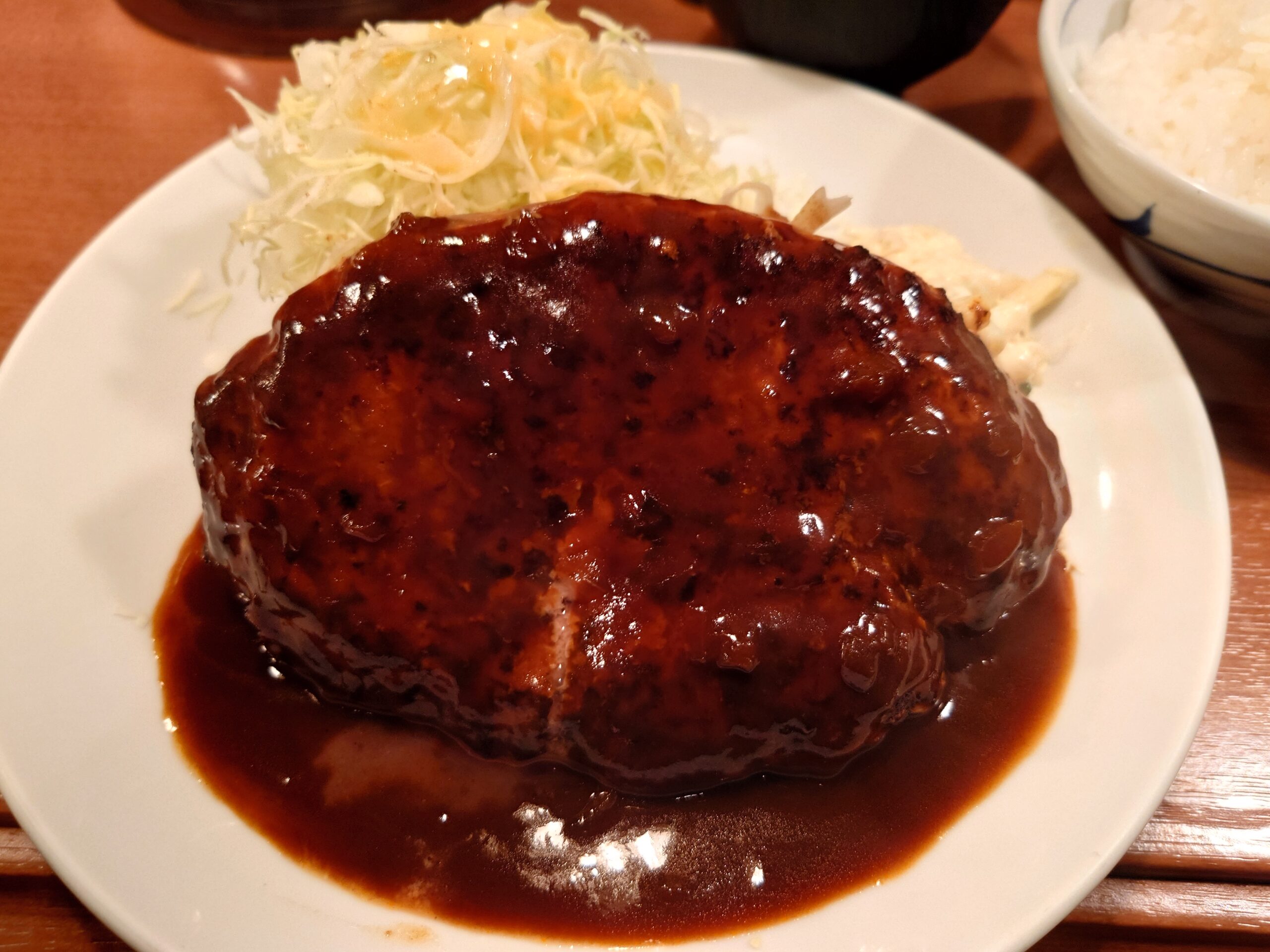 トンバーグ定食 ドミグラスソース　大