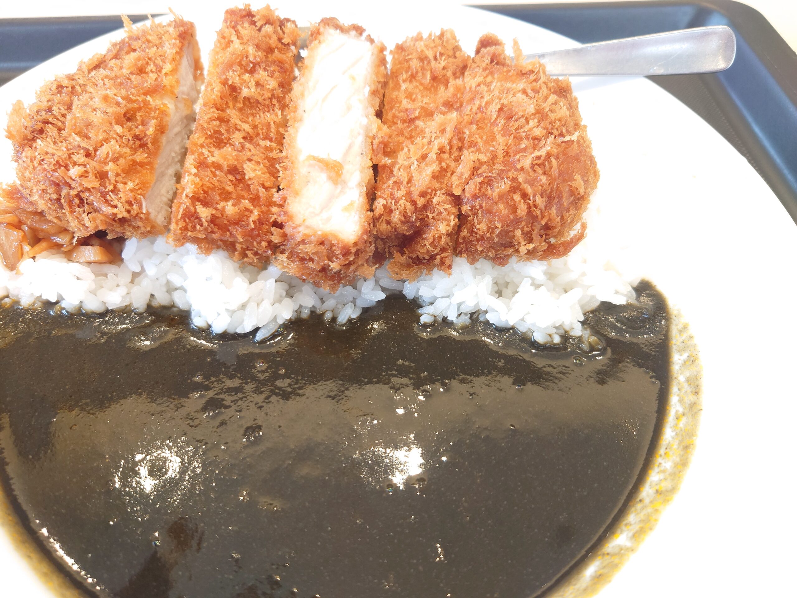 松のやの超厚切りロースかつ黒カレー