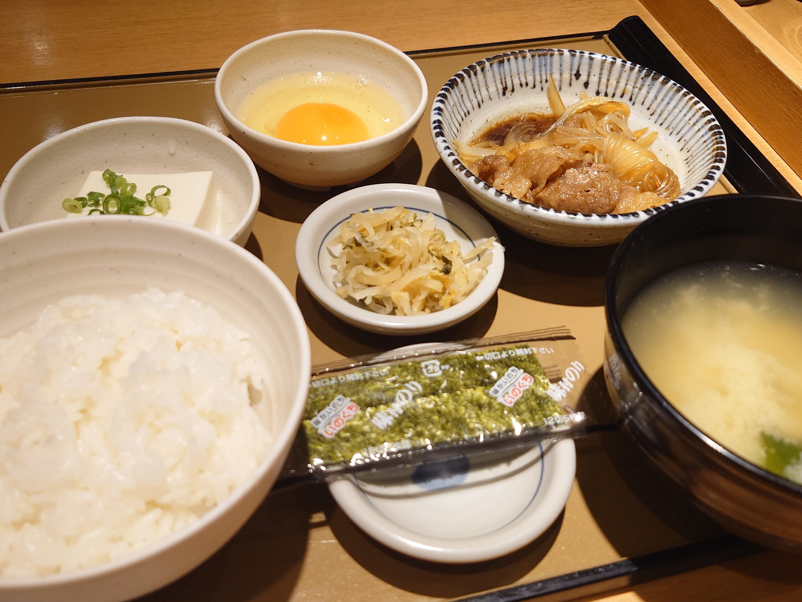 ミニすき焼き朝食
