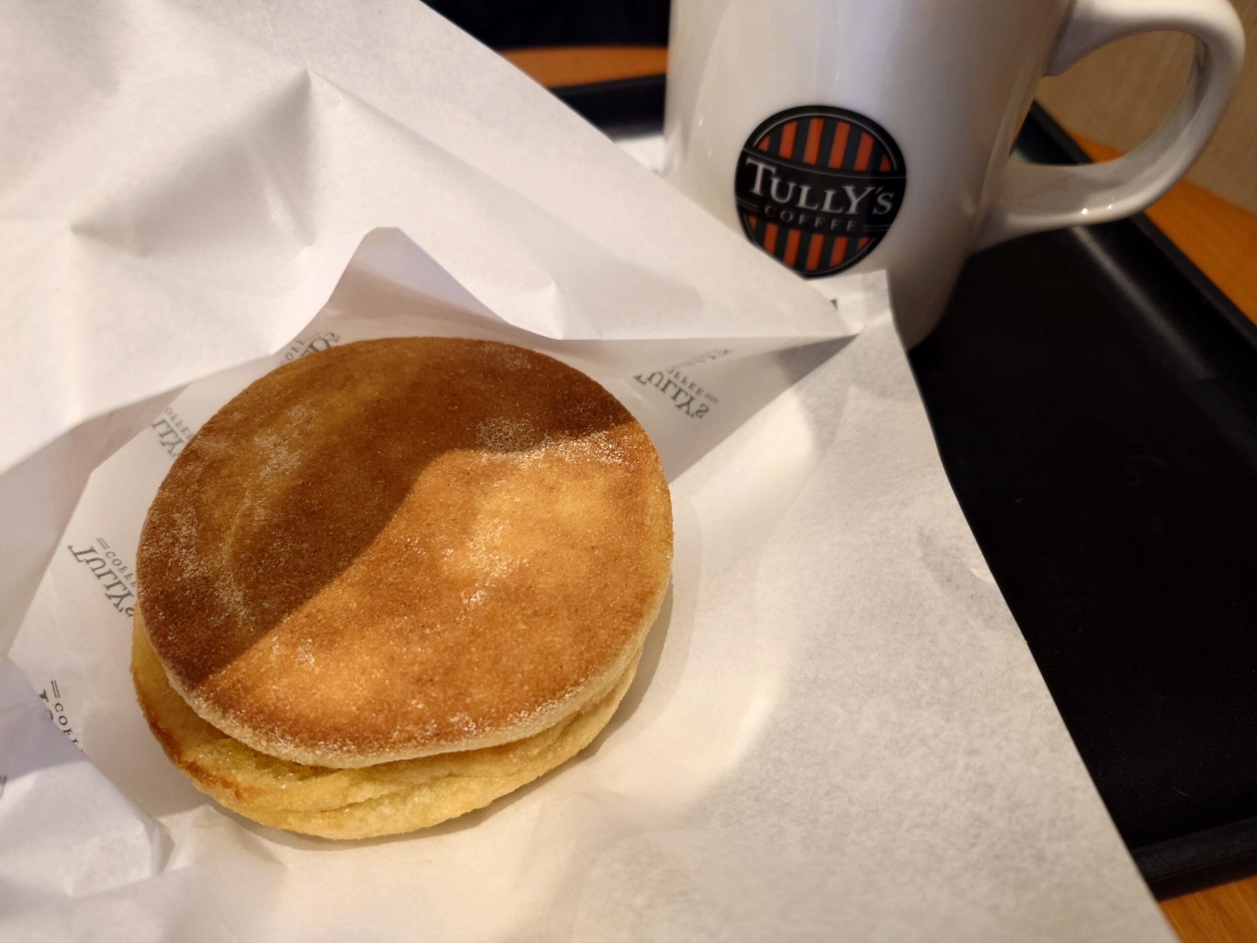 イングリッシュマフィン ハムエッグセット+本日のコーヒー モーニングセット 640円(タリーズカード値引き)